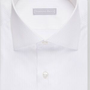 STEFANO RICCI MENS Napoli White Dress SHIRT 15.5/39 French Cuffs W Receipt $750